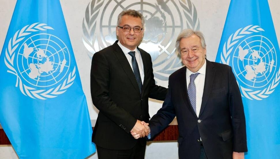 BM Genel Sekreteri Guterres KKTC Cumhurbaşkanı Erhürman İle Bir Aya Geldi